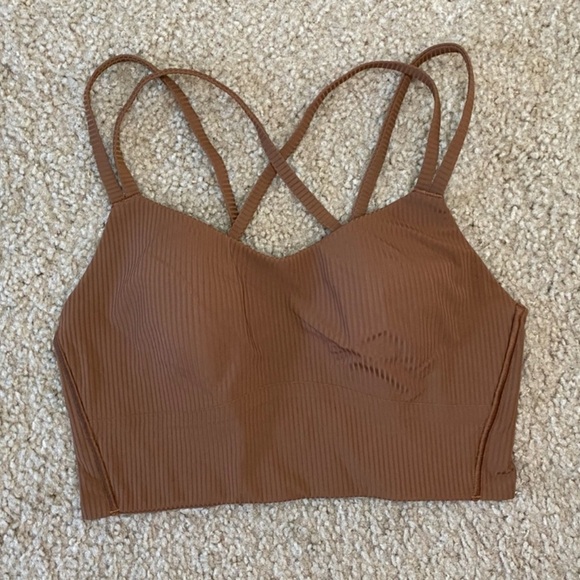 Lululemon Like A Cloud Bra Long Longline Light Support B/C Cup Copper Brown - Picture 3 of 4